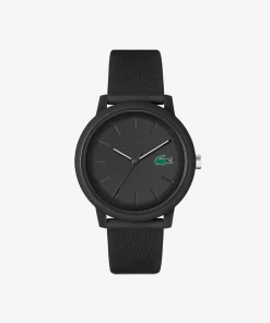 Lacoste Watches-Men'S .12.12 Black Silicone Strap Watch