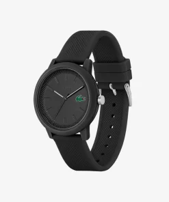 Lacoste Watches-Men'S .12.12 Black Silicone Strap Watch