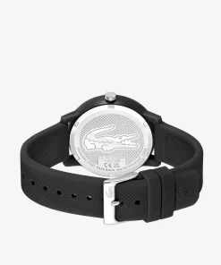 Lacoste Watches-Men'S .12.12 Black Silicone Strap Watch