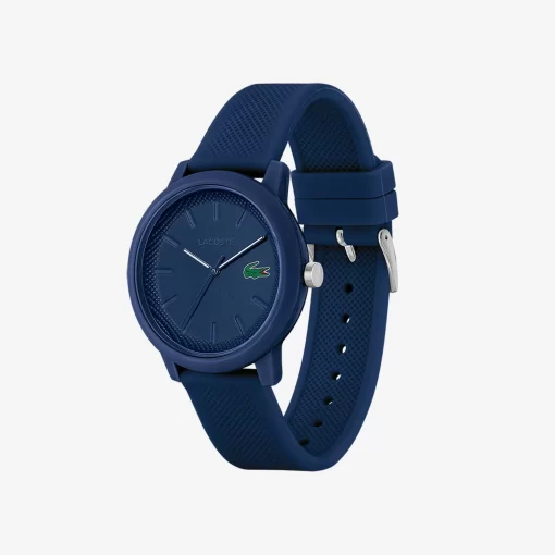 Lacoste Watches-Men'S .12.12 Blue Silicone Strap Watch