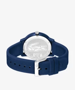 Lacoste Watches-Men'S .12.12 Blue Silicone Strap Watch