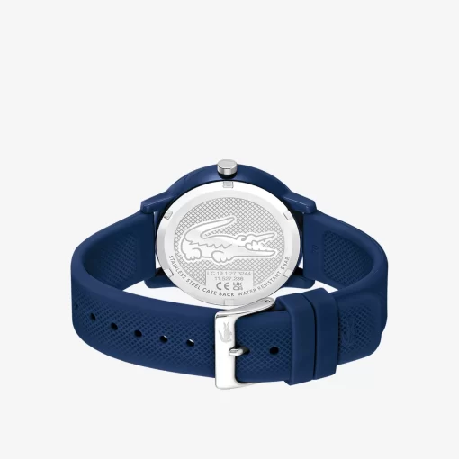 Lacoste Watches-Men'S .12.12 Blue Silicone Strap Watch