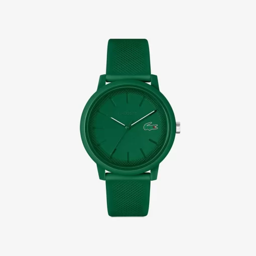 Lacoste Watches-Men'S .12.12 Green Silicone Strap Watch