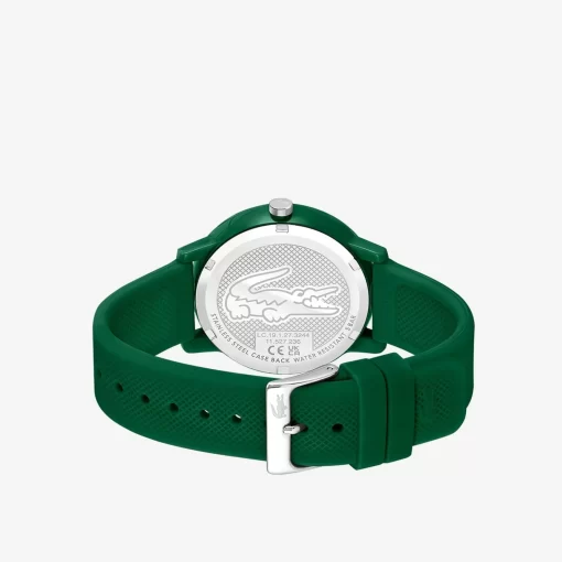 Lacoste Watches-Men'S .12.12 Green Silicone Strap Watch