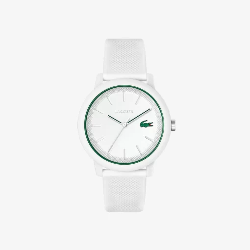 Lacoste Watches-Men'S .12.12 White Silicone Strap Watch