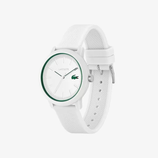 Lacoste Watches-Men'S .12.12 White Silicone Strap Watch