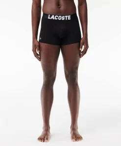 Lacoste Underwear & Lounge Wear-Men'S Branded Jersey Trunk Three-Pack