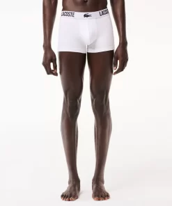 Lacoste Underwear & Lounge Wear-Men'S Branded Jersey Trunk Three-Pack