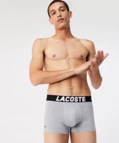 Lacoste Underwear & Lounge Wear-Men'S Branded Jersey Trunk Three-Pack