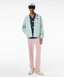 Lacoste Jackets & Coats-Men'S Checked Hooded Track Jacket