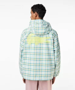 Lacoste Jackets & Coats-Men'S Checked Hooded Track Jacket