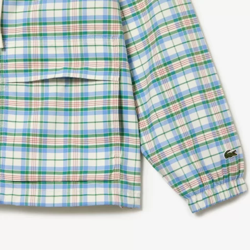 Lacoste Jackets & Coats-Men'S Checked Hooded Track Jacket