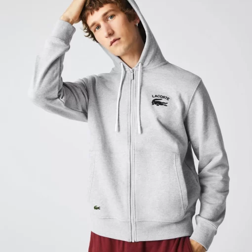 Lacoste Sweatshirts-Men'S Classic Fit Hooded Zippered Sweatshirt