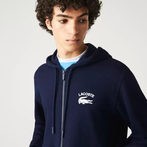 Lacoste Sweatshirts-Men'S Classic Fit Hooded Zippered Sweatshirt