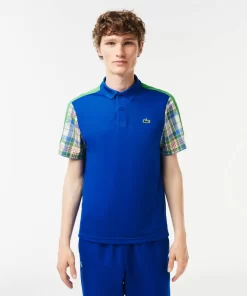 Lacoste Tennis-Men'S Colourblock Checked Polo Shirt