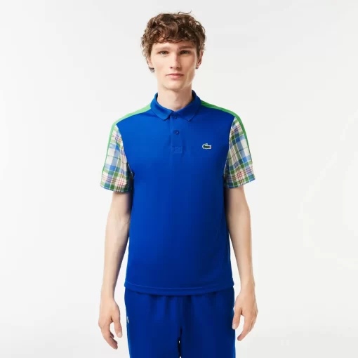 Lacoste Tennis-Men'S Colourblock Checked Polo Shirt