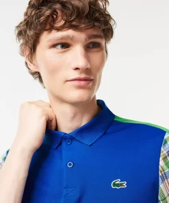 Lacoste Tennis-Men'S Colourblock Checked Polo Shirt