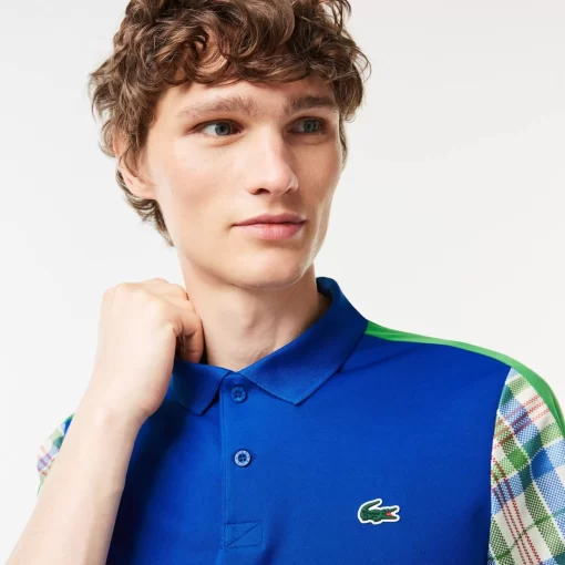 Lacoste Tennis-Men'S Colourblock Checked Polo Shirt