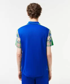 Lacoste Tennis-Men'S Colourblock Checked Polo Shirt