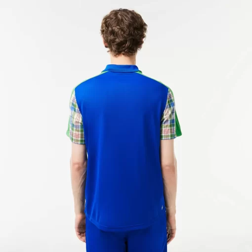 Lacoste Tennis-Men'S Colourblock Checked Polo Shirt