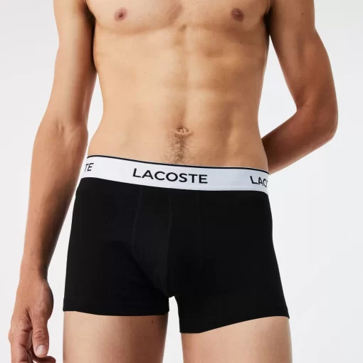 Lacoste Underwear & Lounge Wear-Men'S Contrast Waistband Trunk Three-Pack