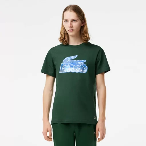 Lacoste T-Shirts-Men'S Cotton Jersey Print T-Shirt