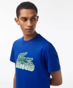 Lacoste T-Shirts-Men'S Cotton Jersey Print T-Shirt