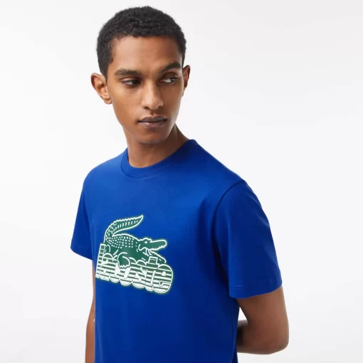 Lacoste T-Shirts-Men'S Cotton Jersey Print T-Shirt