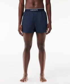 Lacoste Underwear & Lounge Wear-Men'S Cotton Poplin Boxer Three-Pack