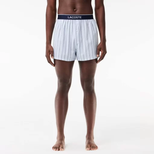 Lacoste Underwear & Lounge Wear-Men'S Cotton Poplin Boxer Three-Pack