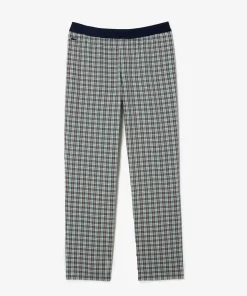 Lacoste Underwear & Lounge Wear-Men'S Cotton Poplin Check Print Pyjamas Pants