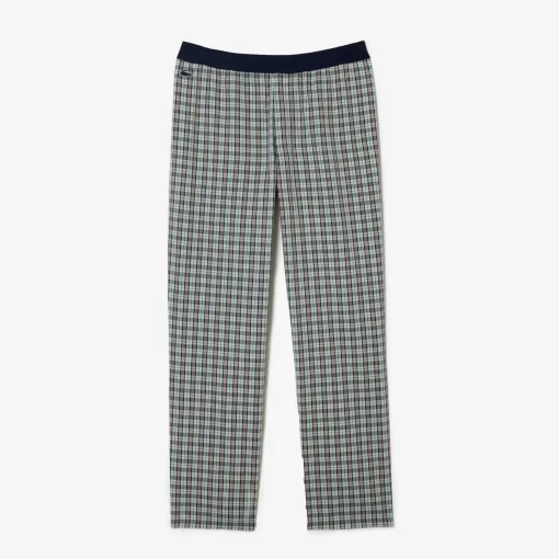 Lacoste Underwear & Lounge Wear-Men'S Cotton Poplin Check Print Pyjamas Pants