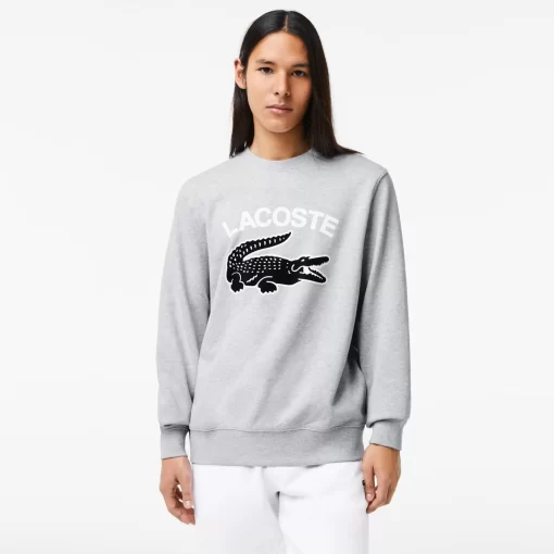 Lacoste Sweatshirts-Men'S Crocodile Print Crew Neck Sweatshirt