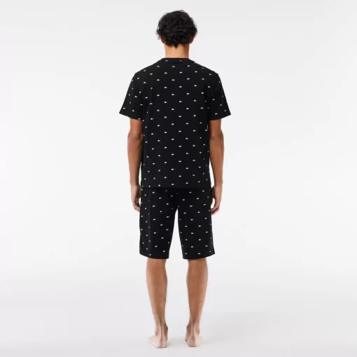 Lacoste Underwear & Lounge Wear-Men'S Crocodile Print Jersey Pyjamas