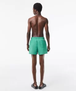 Lacoste Swimwear-Men'S Crocodile Print Swim Trunks