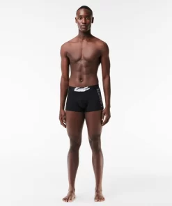 Lacoste Underwear & Lounge Wear-Men'S Crocodile Print Trunk Three-Pack