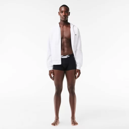 Lacoste Underwear & Lounge Wear-Men'S Crocodile Print Trunk Three-Pack