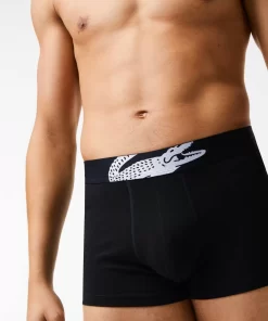 Lacoste Underwear & Lounge Wear-Men'S Crocodile Print Trunk Three-Pack