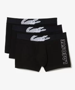 Lacoste Underwear & Lounge Wear-Men'S Crocodile Print Trunk Three-Pack