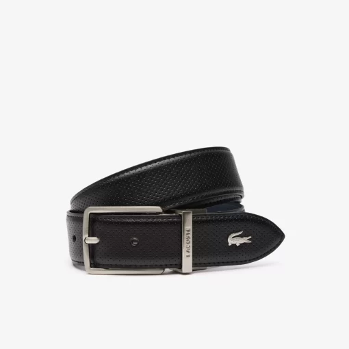 Lacoste Belts-Men'S Engraved Buckle Reversible Pique Leather Belt