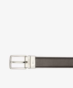 Lacoste Belts-Men'S Engraved Buckle Reversible Pique Leather Belt