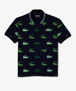 Lacoste Golf-Men'S Golf Crocodile Print Polo Shirt