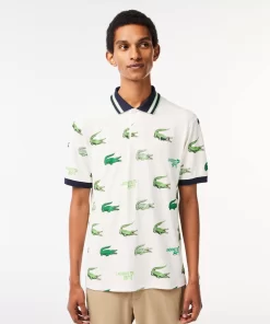 Lacoste Golf-Men'S Golf Crocodile Print Polo Shirt