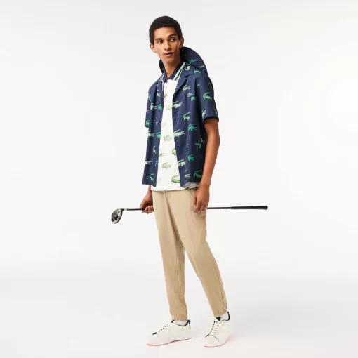 Lacoste Golf-Men'S Golf Crocodile Print Polo Shirt