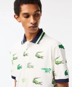 Lacoste Golf-Men'S Golf Crocodile Print Polo Shirt