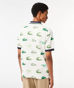 Lacoste Golf-Men'S Golf Crocodile Print Polo Shirt