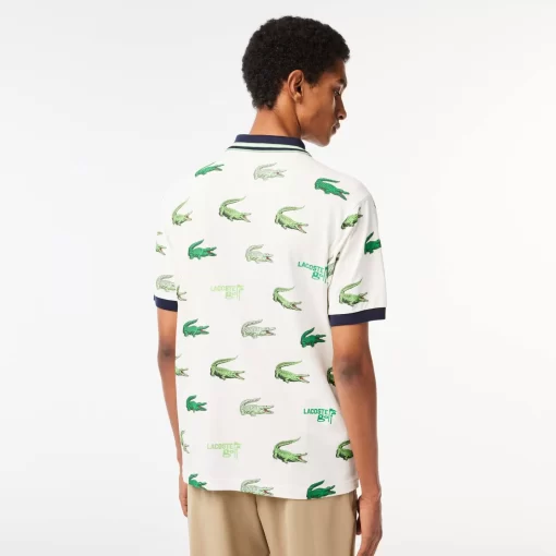 Lacoste Golf-Men'S Golf Crocodile Print Polo Shirt