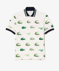 Lacoste Golf-Men'S Golf Crocodile Print Polo Shirt