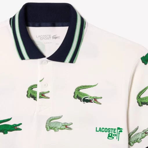 Lacoste Golf-Men'S Golf Crocodile Print Polo Shirt