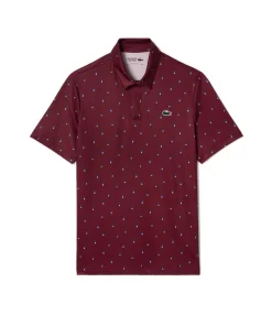 Lacoste Golf-Men'S Golf Printed Recycled Polyester Polo Shirt